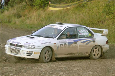 Lloyd Furse and co-driver Rob Short in action at the Woodpecker Stages Rally