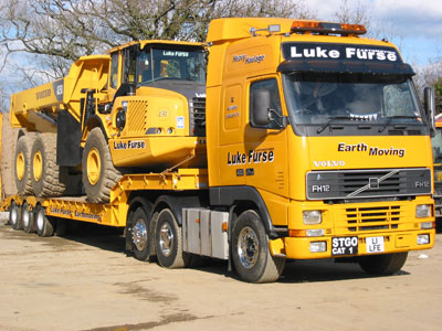 Volvo FH12 Low Loader with Volvo A25D 6×6 Dumper